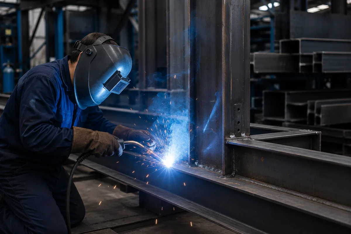 Fabricación de estructura metálica en taller